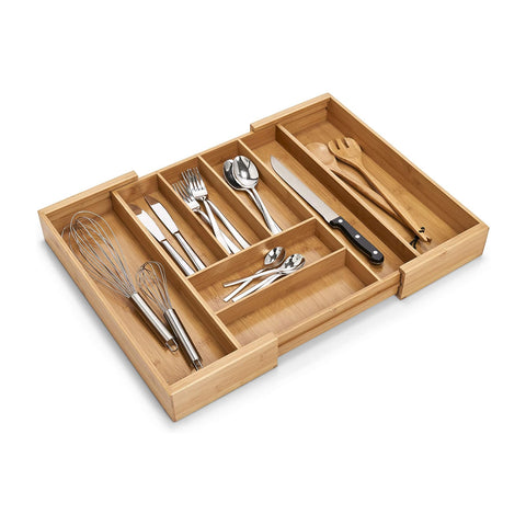 Expandable Bamboo Drawer Organizer