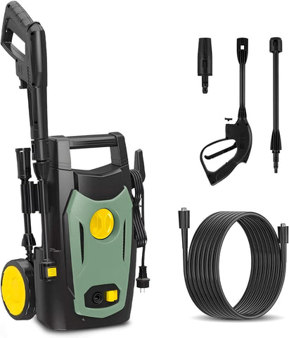 1200W Electric Pressure Washer, 100 Bar, with Adjustable Lance and Total Stop System