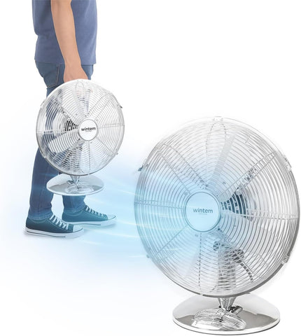 Modern 40W Quiet Table Fan - 3 speeds and Oscillation