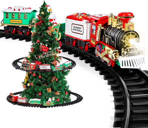 Animated Christmas Electric Train with Lights and Sounds for the Christmas Tree