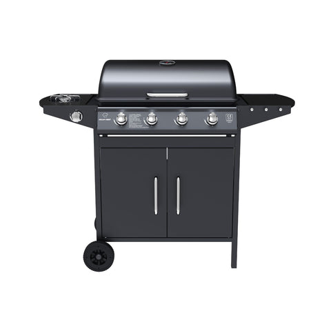 Martin 4+1-Burner Gas Barbecue in Black Steel with Wheels