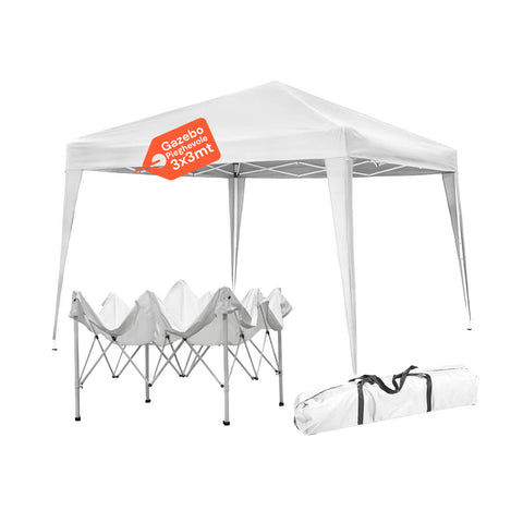 3x3 m Waterproof Folding Gazebo with Bag and Weights Included