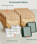 Kit Ricambi VK130 VK131 – 12 Sacchetti, 2 Filtri, 20 Profumatori Stick