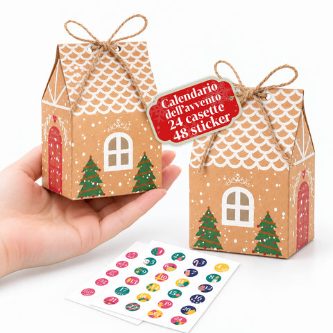 Advent Calendars – Tree Version with Drawers or Little Houses with Stickers