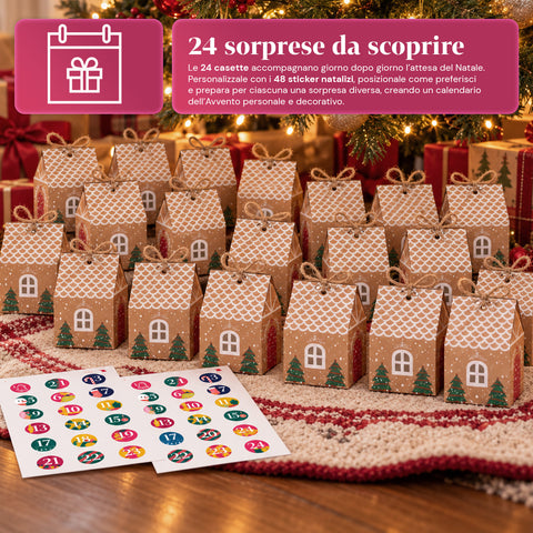 Advent Calendars – Tree Version with Drawers or Little Houses with Stickers