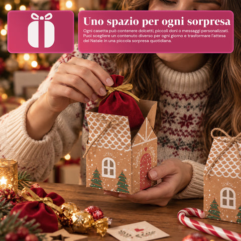 Advent Calendars – Tree Version with Drawers or Little Houses with Stickers