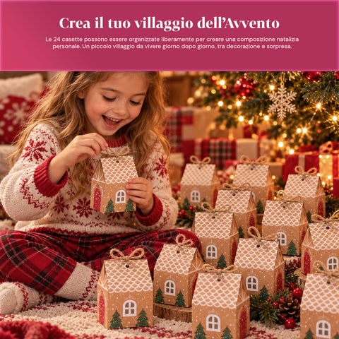 Advent Calendars – Tree Version with Drawers or Little Houses with Stickers