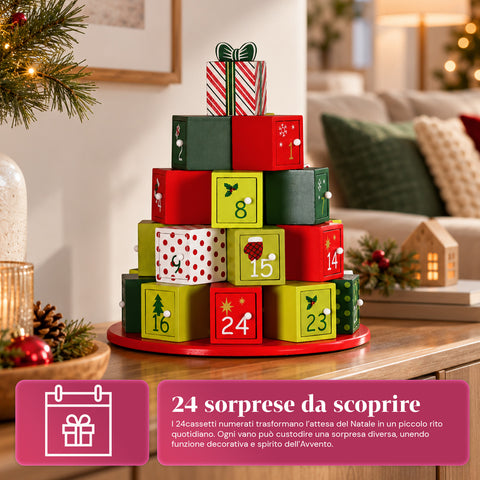 Advent Calendars – Tree Version with Drawers or Little Houses with Stickers
