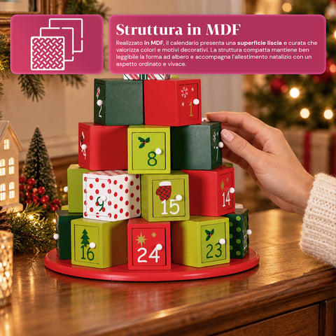 Advent Calendars – Tree Version with Drawers or Little Houses with Stickers