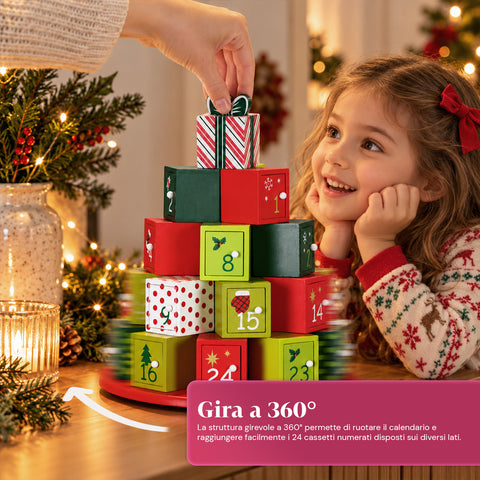 Advent Calendars – Tree Version with Drawers or Little Houses with Stickers