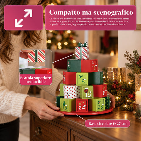 Advent Calendars – Tree Version with Drawers or Little Houses with Stickers