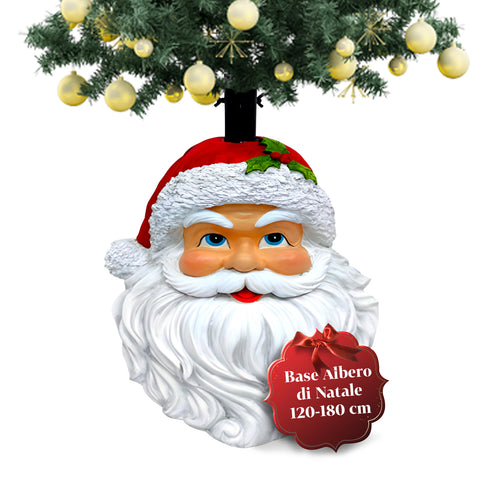 Decorative Christmas tree base, 10 designs, made of iron and magnesium, universal attachment, for trees up to 210 cm, 2 models with LED lights