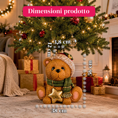 Decorative Christmas tree base, 10 designs, made of iron and magnesium, universal attachment, for trees up to 210 cm, 2 models with LED lights