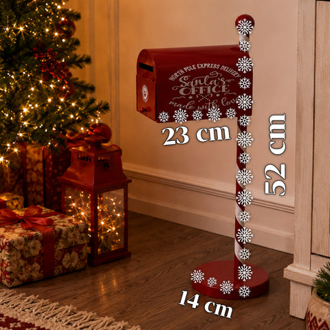 Red and White Christmas Mailbox H50 cm in American Style