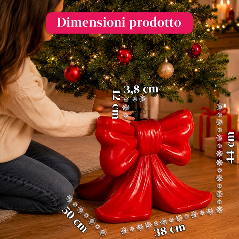 Decorative Christmas tree base, 10 designs, made of iron and magnesium, universal attachment, for trees up to 210 cm, 2 models with LED lights