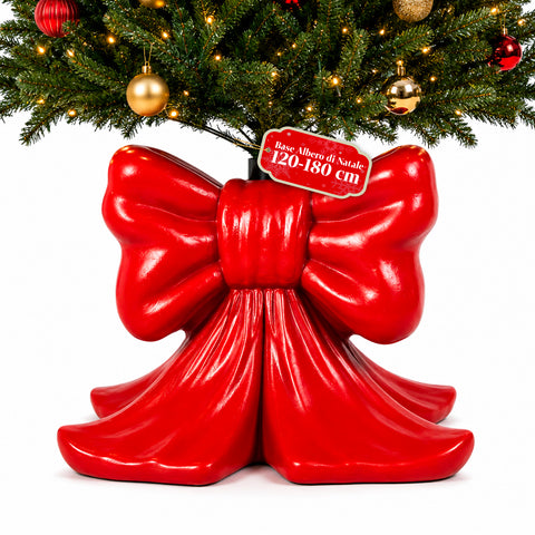 Decorative Christmas tree base, 10 designs, made of iron and magnesium, universal attachment, for trees up to 210 cm, 2 models with LED lights