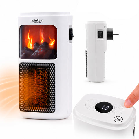 400W Wall-Mounted Electric Heater with Compact Design and Adjustable Temperature