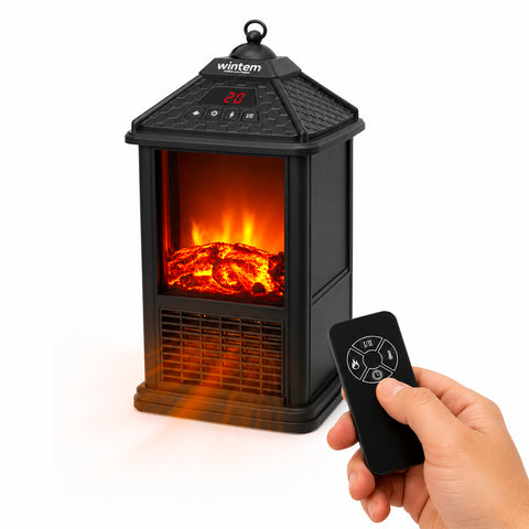 EIRA 1000W Tabletop Electric Fireplace with Remote Control
