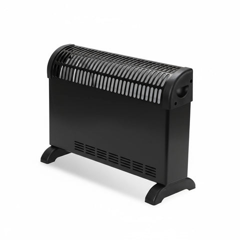 2000w Freestanding Electric Convector Heater 51 x 10,5 x 38,5 cm Black