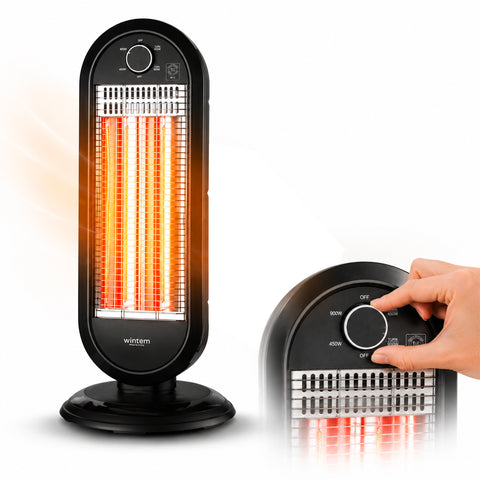 Flare Oscillating Electric Heater with Carbon Technology and Tip-Over Protection