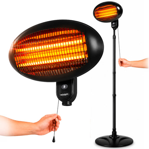 Ignis Outdoor Heater 2000W, Height-Adjustable, with 3 Heating Levels