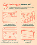 Organizer Cucina Portaspezie – Set 2 Mensole con 6 Barattoli in Vetro Inclusi