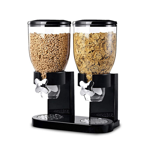 Double Corn Flakes Dispenser 2x1.75L with Knob – Ideal for Breakfast