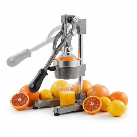 Professional Manual Lever Citrus Juicer with Cast Iron Structure and Filter