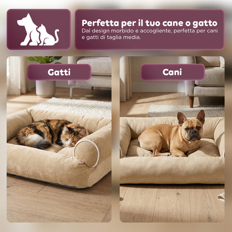 Soft Sofa-Style Bed for Dogs and Cats, Various Sizes and Colors