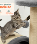 Tiragraffi per Gatti 50 cm con Arco in Sisal e Gioco Pendente