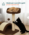 Tiragraffi per Gatti 50 cm con Arco in Sisal e Gioco Pendente