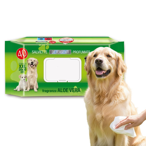 Pet Wipes 40 / 480 pcs with Aloe – Cleansing and Deodorizing for Everyday Use