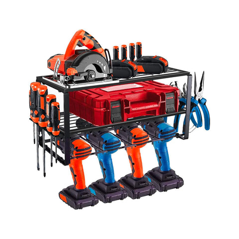 Workshop Tool Storage Rack with Dismountable Frame and Side Organizers