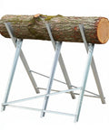 Cavalletto Taglialegna Pieghevole in Acciaio Robusto con Portata 100 kg