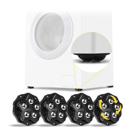 Set of 4 360° multidirectional wheels with 5 steel balls, load capacity 300 kg