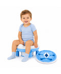 Vasino Portatile per Bambini Grigio Richiudibile e Pieghevole con 20 Sacchetti Igienici - in PP e TPR per Bimbi 1-3 Anni