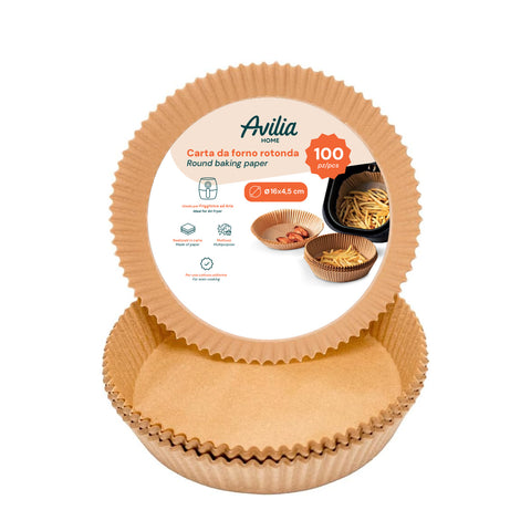 Set of 100 Waterproof and Heat-Resistant Air Fryer Parchment Paper Liners