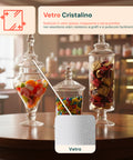 Barattoli di Vetro Varie Forme Multiuso con Coperchi – Set da 3