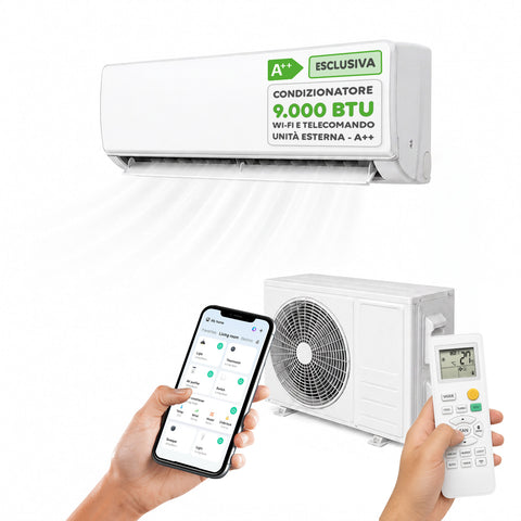 9000/12000/18000 BTU A++ Inverter Split Air Conditioner with R32 Refrigerant and Wi-Fi