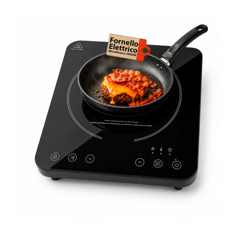 2000W Single-Burner Electric Induction Cooktop with Touch Control