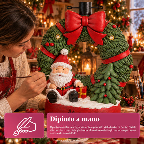 Decorative Christmas tree base, 10 designs, made of iron and magnesium, universal attachment, for trees up to 210 cm, 2 models with LED lights