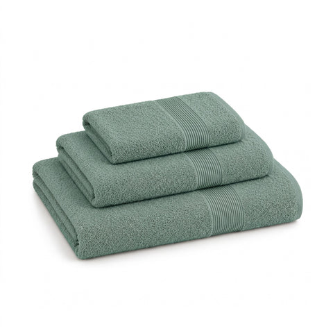 Set of 3 100% Cotton Towels - Bathroom Set with 90x140 Bath Sheet, 60x100 Towel and 40x60 Guest Towel, Soft and Absorbent, 6 Colors