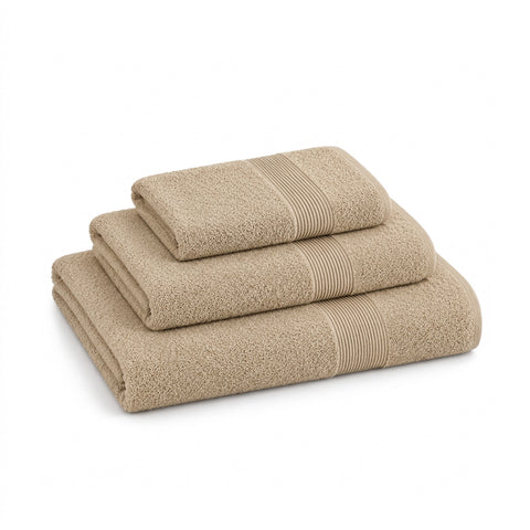 Set of 3 100% Cotton Towels - Bathroom Set with 90x140 Bath Sheet, 60x100 Towel and 40x60 Guest Towel, Soft and Absorbent, 6 Colors