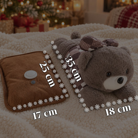 Electric Plush Hand Warmer with Rechargeable Heat Bag, 2 Pockets, 4-5 Hours of Heat, Removable and Zip-Fastened - Blind Box