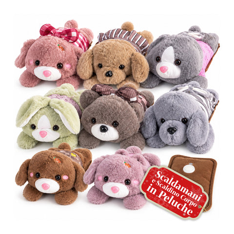 Electric Plush Hand Warmer with Rechargeable Heat Bag, 2 Pockets, 4-5 Hours of Heat, Removable and Zip-Fastened - Blind Box