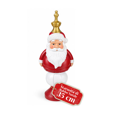 35 cm Resin Christmas Figurine, Christmas Decoration with Santa Claus, Nutcracker Soldier and Teddy Bear, Red or White, Indoor and Outdoor