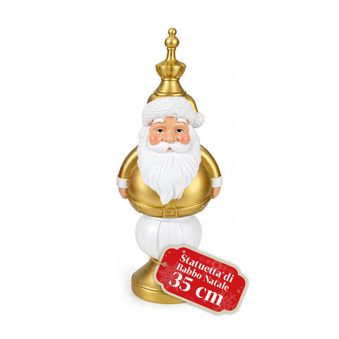 35 cm Resin Christmas Figurine, Christmas Decoration with Santa Claus, Nutcracker Soldier and Teddy Bear, Red or White, Indoor and Outdoor
