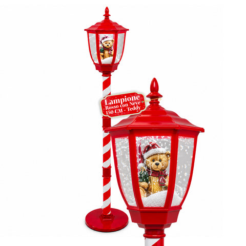 Christmas Street Lamp with Blown Snow, Music and LED Lights - 4 Variants