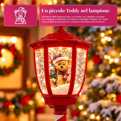 Christmas Street Lamp with Blown Snow, Music and LED Lights - 4 Variants