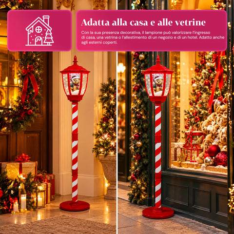 Christmas Street Lamp with Blown Snow, Music and LED Lights - 4 Variants